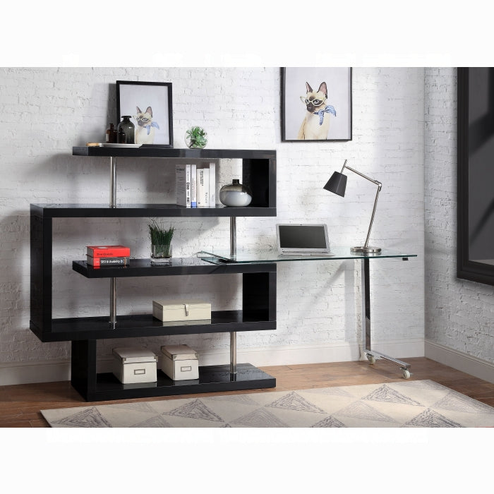 ACME Black Buck II Writing Desk W/Bookshelf