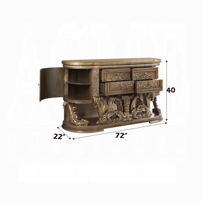 ACME Brown Gold Finish Constantine Server