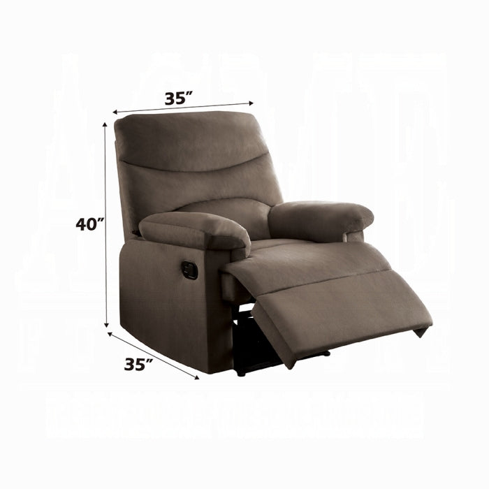 ACME Light Brown Woven Arcadia Motion Recliner
