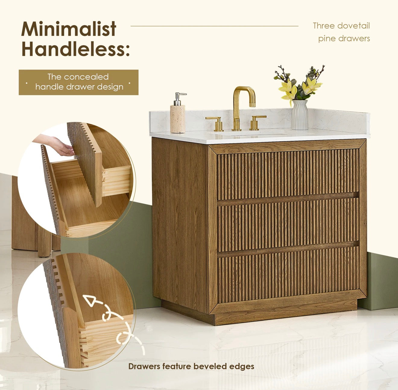 Altair Navan 30"/36"/48"/60"/72" single/double vanity with top