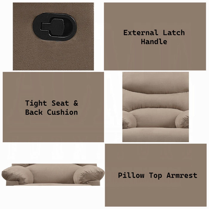ACME Light Brown Arcadia Motion Recliner