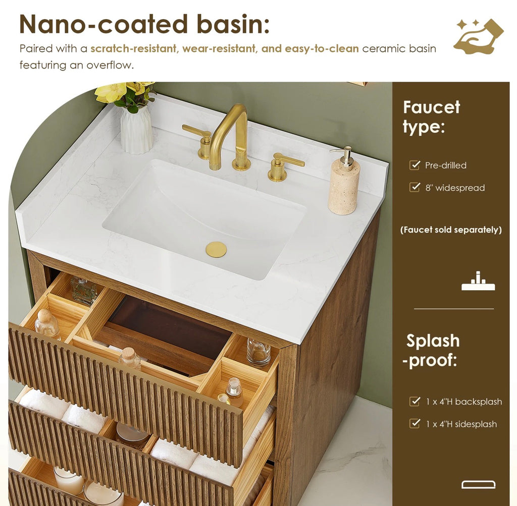 Altair Navan 30"/36"/48"/60"/72" single/double vanity with top