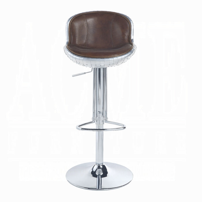 ACME Brown Brancaster Adjustable Stool W/Swivel