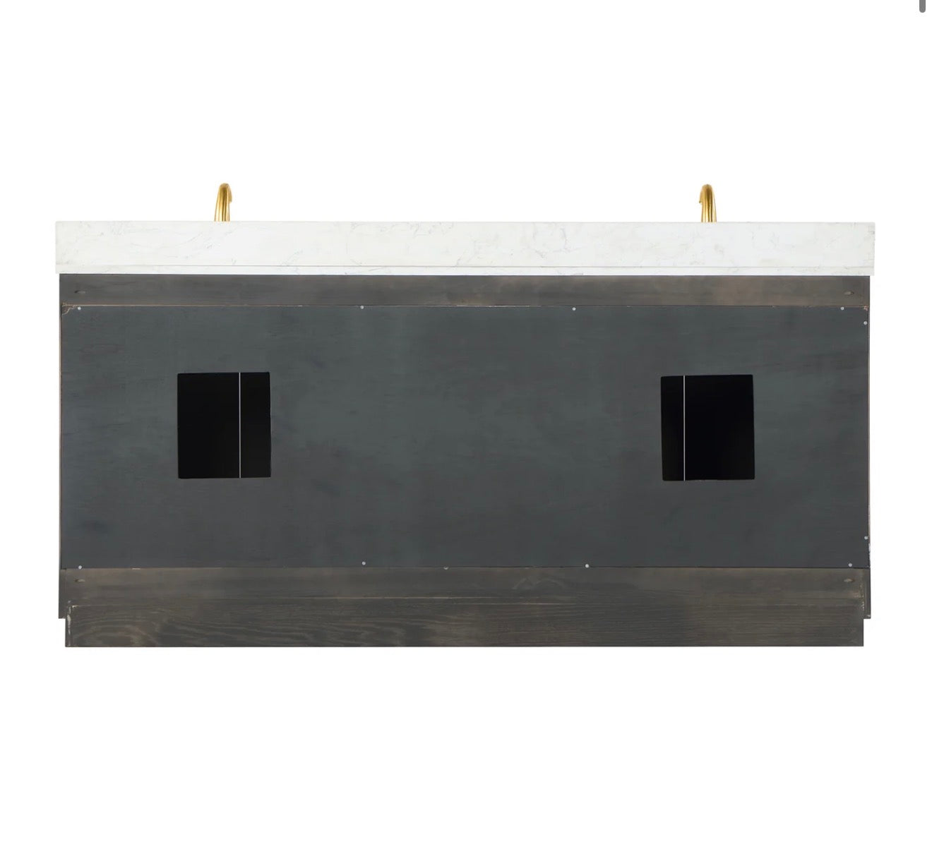 Altair Gazsi 72" Double Bathroom Vanity Set with Grain White Engineered Stone Countertop