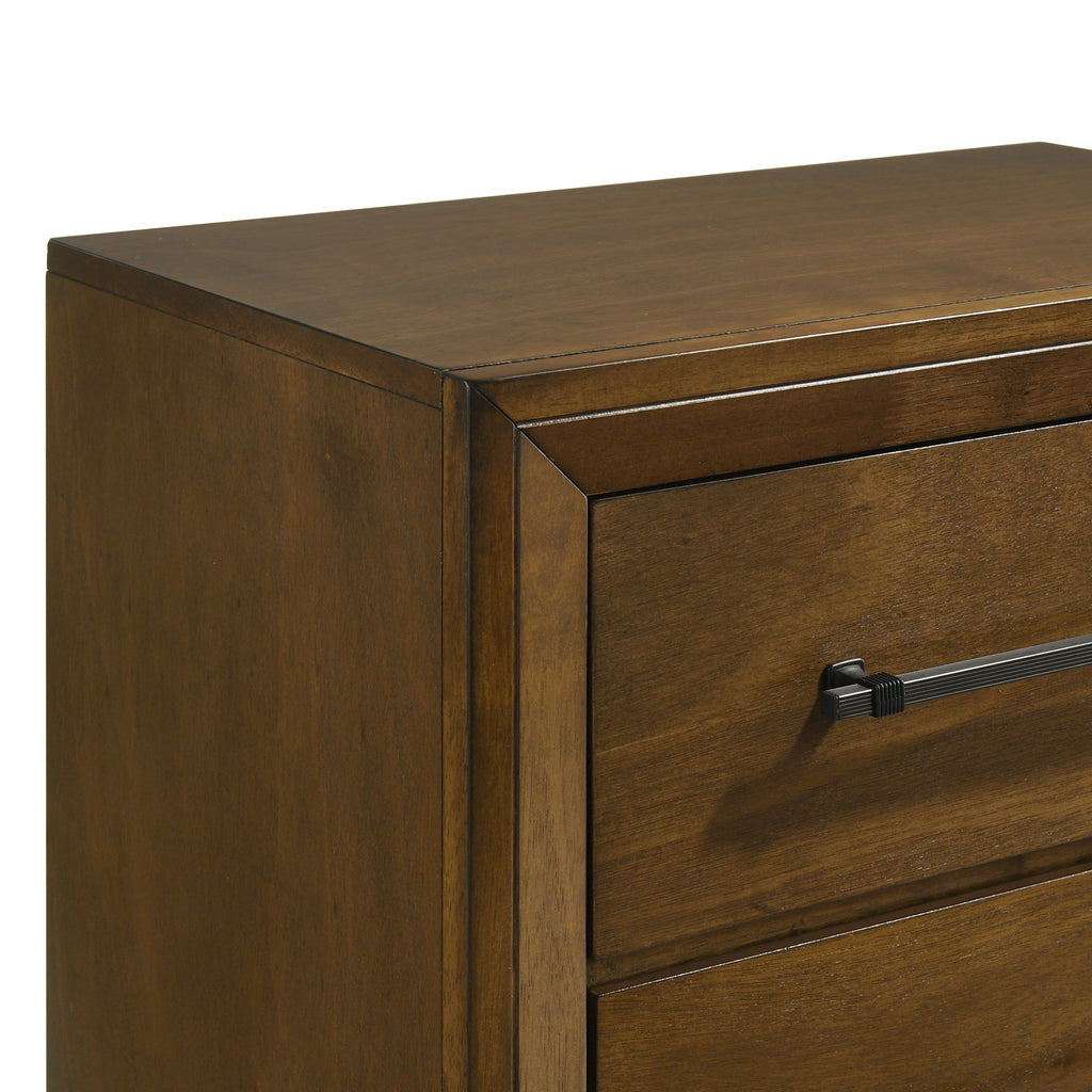 New Classic Furniture Ballard 2-Drawer Nightstand in Walnut