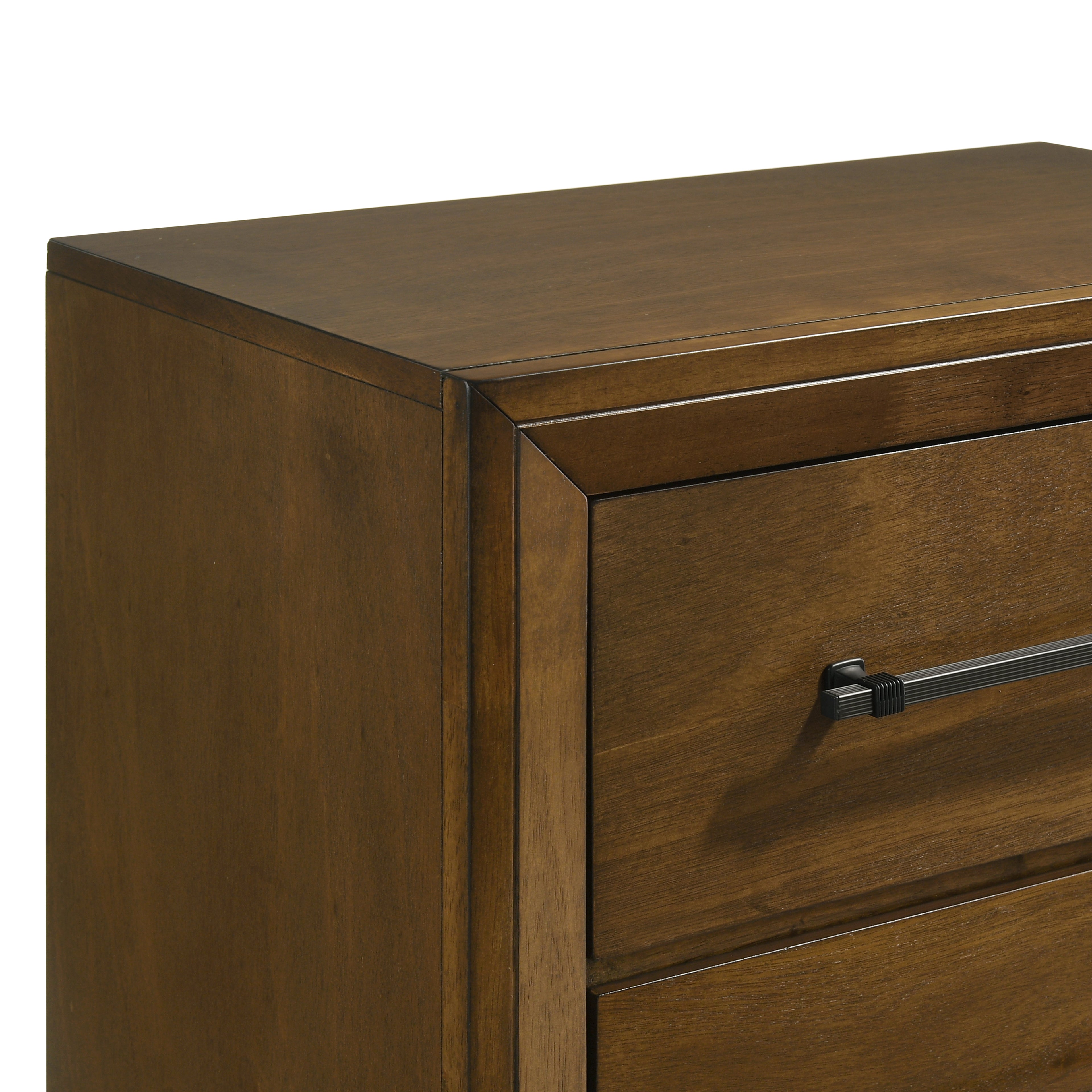 New Classic Furniture Ballard 2-Drawer Nightstand in Walnut