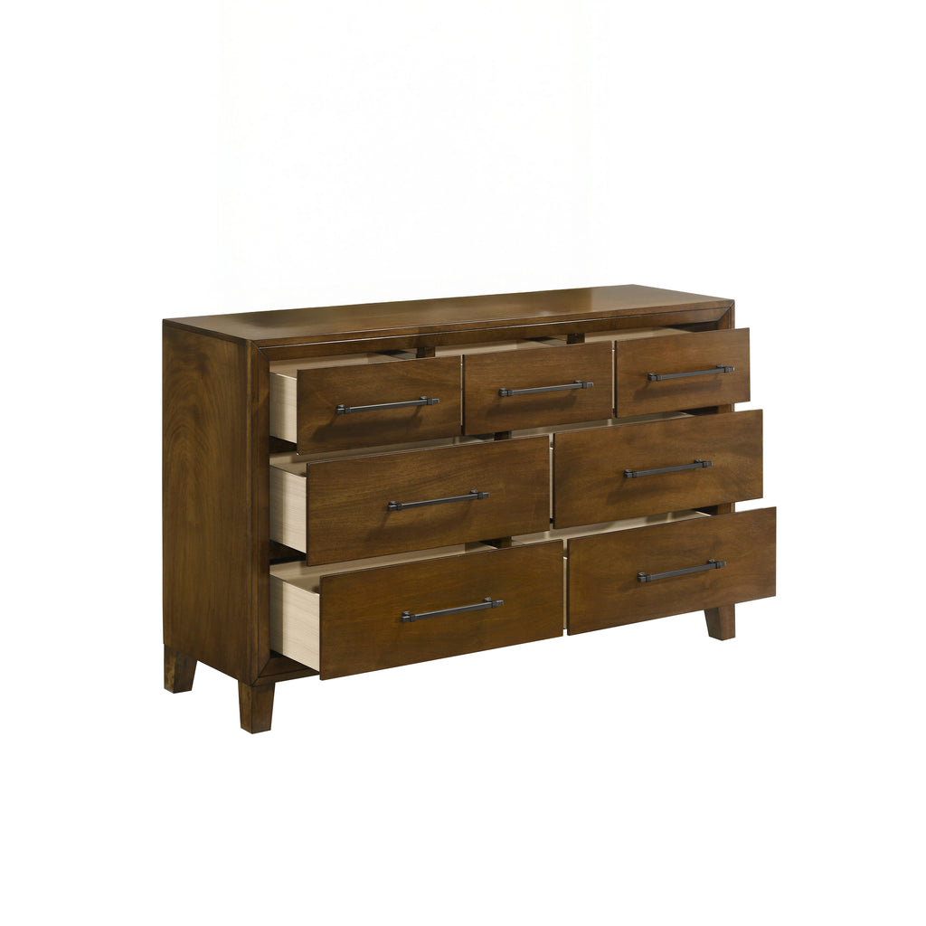 New Classic Furniture BALLARD 7 DRAWER DRESSER-WALNUT