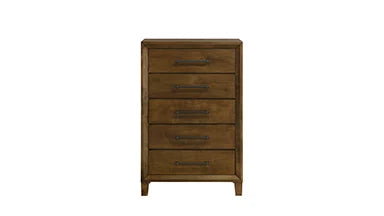 New Classic Furniture BALLARD 5 DRAWER CHEST-WALNUT