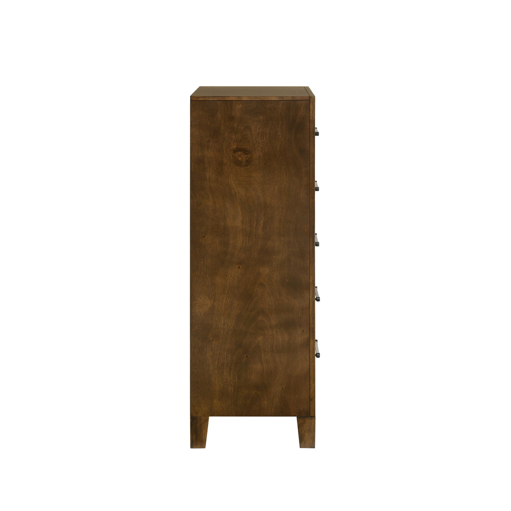 New Classic Furniture BALLARD 5 DRAWER CHEST-WALNUT