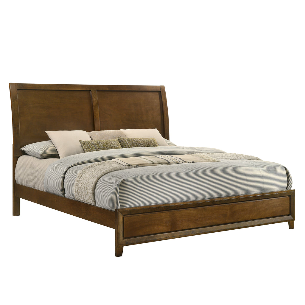 New Classic Furniture BALLARD 6/6-6/0 EK/WK HEADBOARD, FOOTBOARD & SLAT KIT-WALNUT
