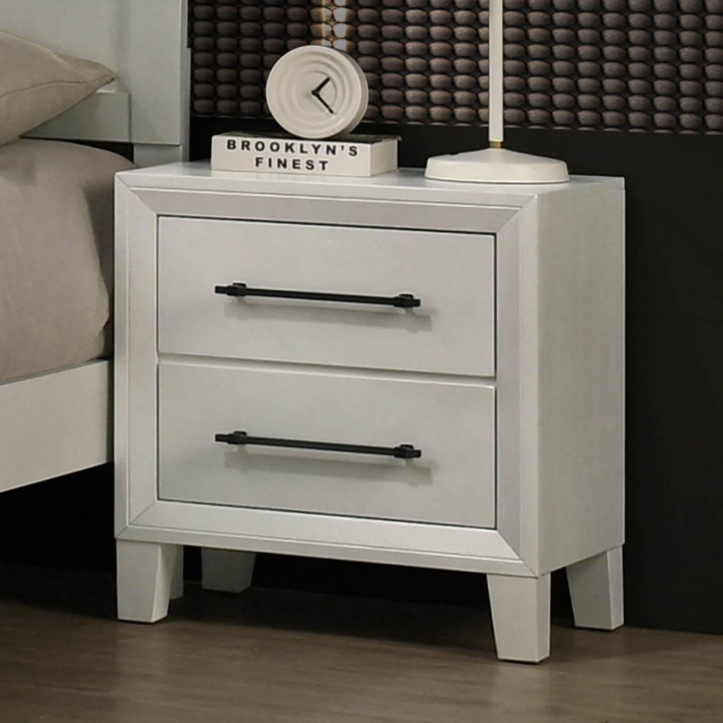 New Classic Furniture BALLARD 2 DRAWER NIGHTSTAND-WHITE