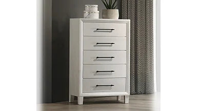 New Classic Furniture BALLARD 5 DRAWER CHEST-WHITE