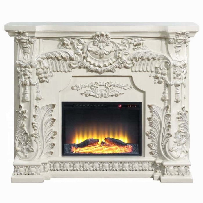 ACME Antique White  Adara Fireplace