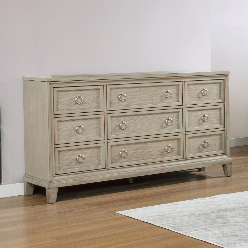 New Classic Furniture WISTERIA 9 DRAWER DRESSER-SANDSTONE