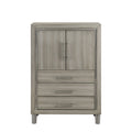 New Classic Furniture LENNOX DOOR CHEST WITH LED LIGHT-GRAY