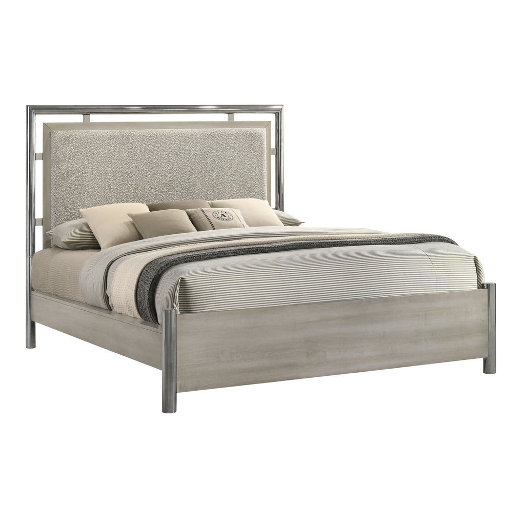New Classic Furniture LENNOX 6/6-6/0 EK/WK HEADBOARD, FOOTBOARD & SLAT KIT-GRAY