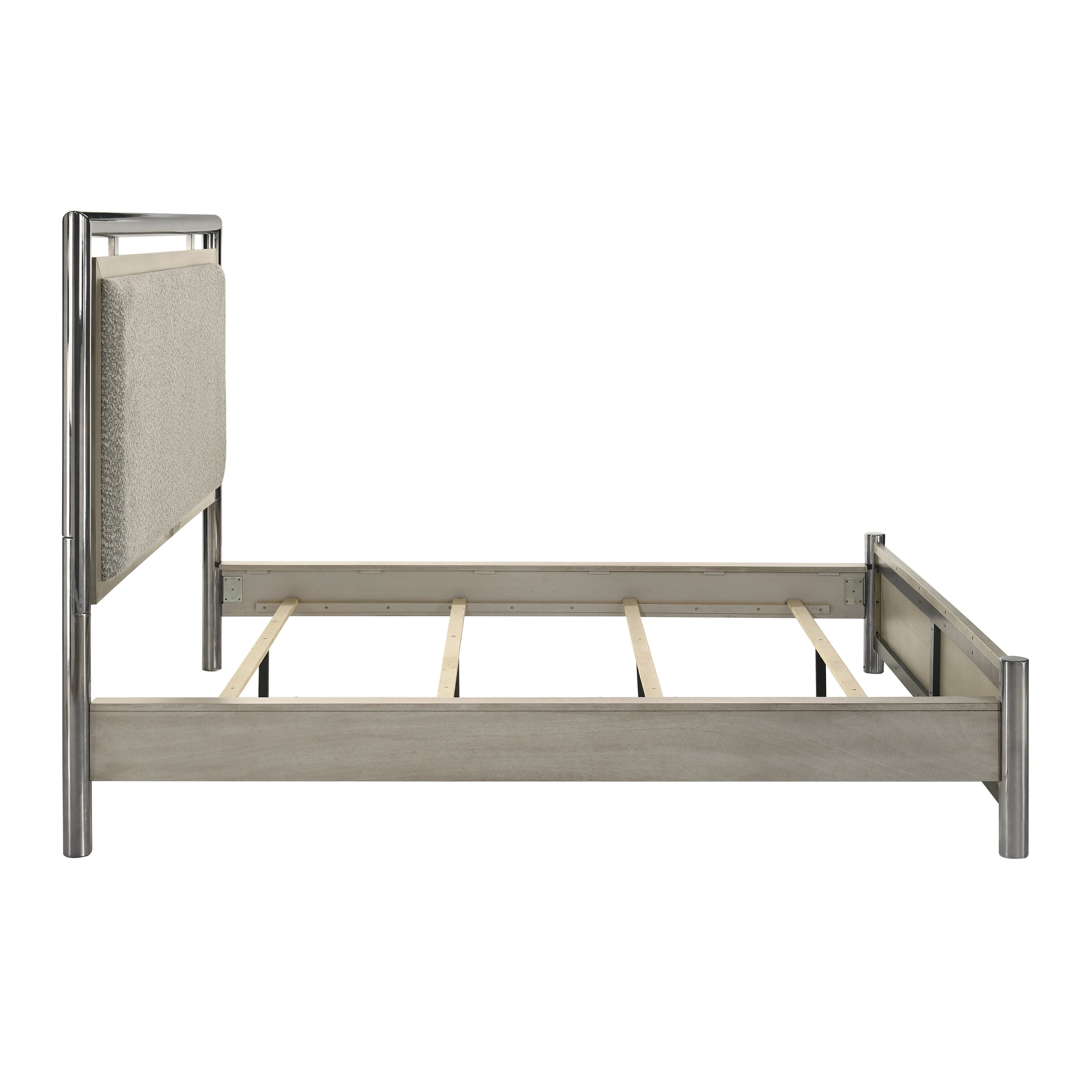 New Classic Furniture LENNOX 6/6-6/0 EK/WK HEADBOARD, FOOTBOARD & SLAT KIT-GRAY