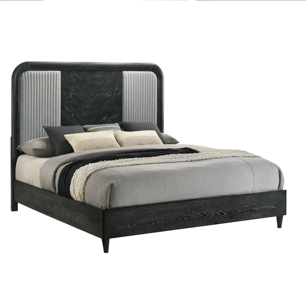 New Classic Furniture SKYLINE 6/6-6/0 EK/WK HEADBOARD, FOOTBOARD & SLAT KIT-ONYX