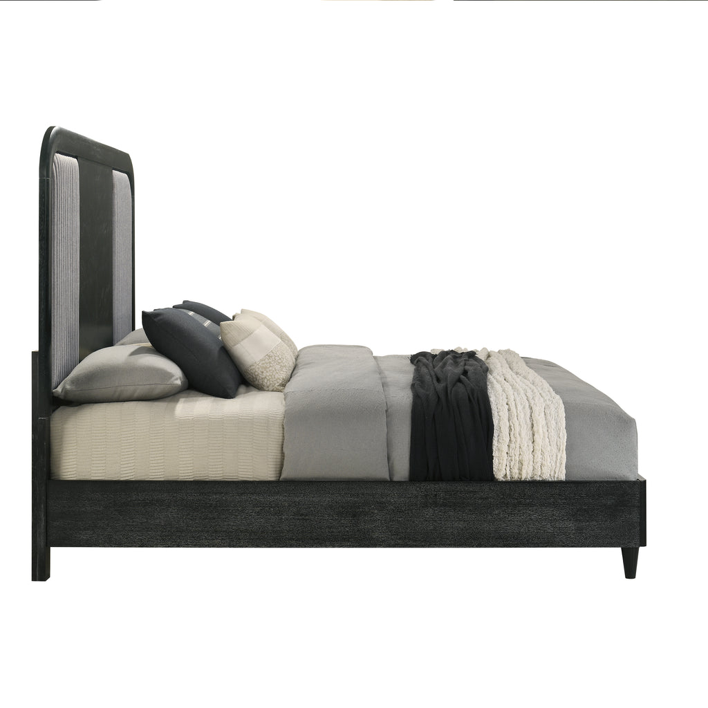 New Classic Furniture SKYLINE 6/6-6/0 EK/WK HEADBOARD, FOOTBOARD & SLAT KIT-ONYX