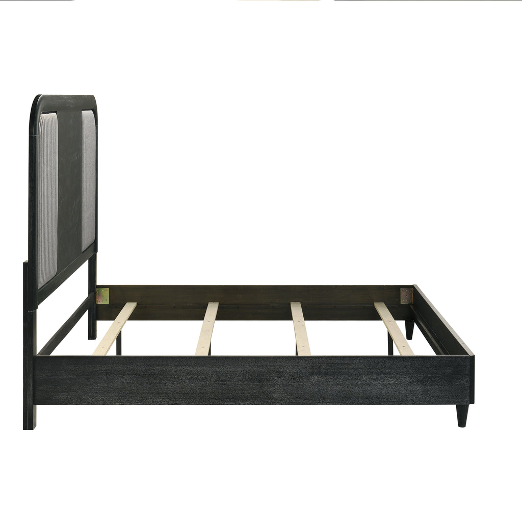New Classic Furniture SKYLINE 6/6-6/0 EK/WK HEADBOARD, FOOTBOARD & SLAT KIT-ONYX