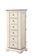 New Classic Furniture ANASTASIA LINGERIE SWIVEL CHEST W/MIRROR-ANT. WHITE