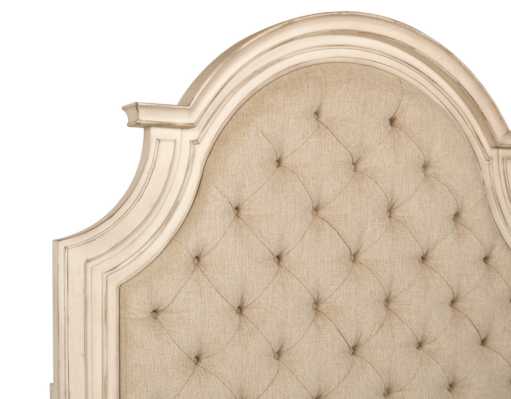 New Classic Furniture ANASTASIA 5/0 Q PADDED HEADBOARD - ANT. WHITE