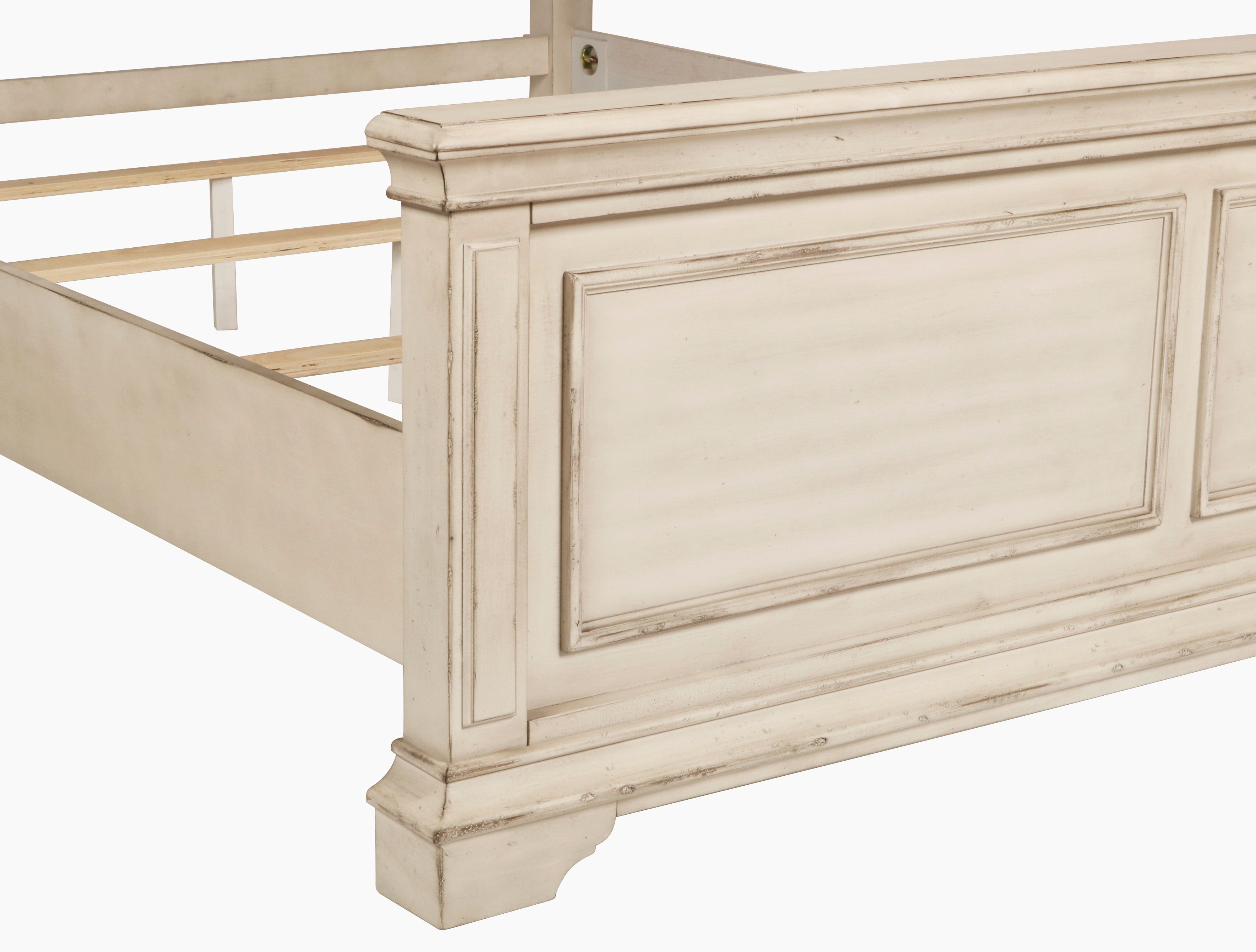 New Classic Furniture ANASTASIA 5/0 Q PADDED HEADBOARD - ANT. WHITE