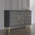 New Classic Furniture SYMMETRY 10 DRAWER DRESSER-CHARCOAL