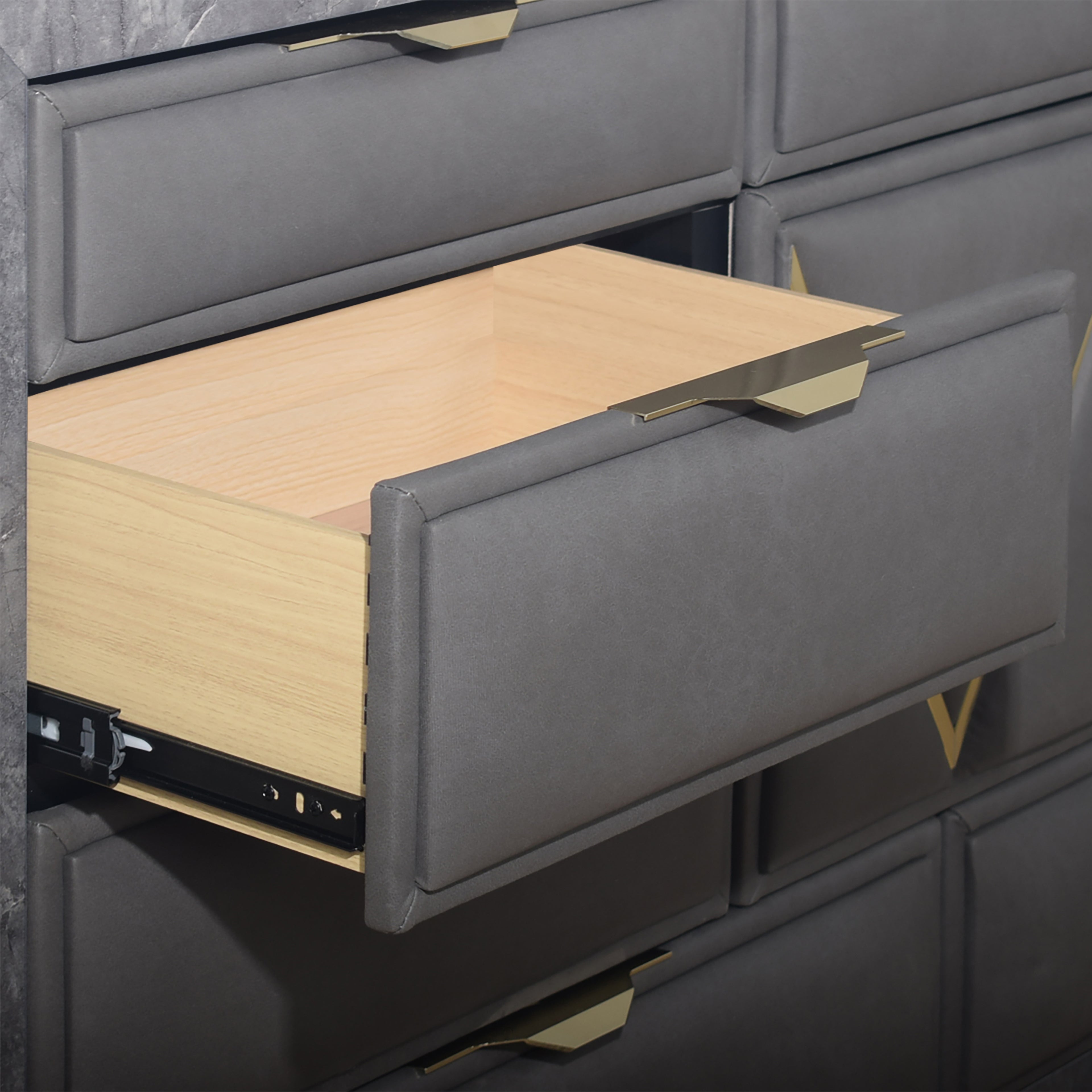 New Classic Furniture SYMMETRY 10 DRAWER DRESSER-CHARCOAL