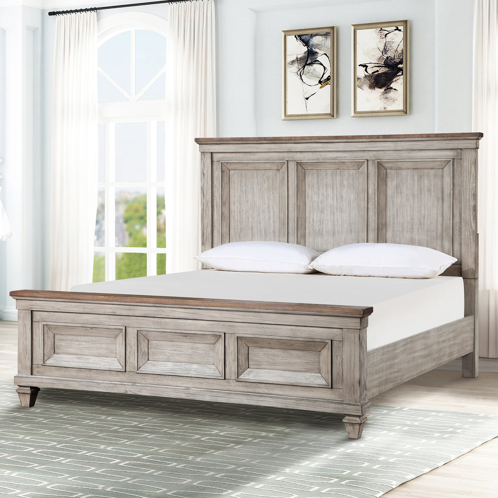 New Classic Furniture MARIANA 6/6-6/0 EK/WK HEADBOARD-VINTAGE CREME