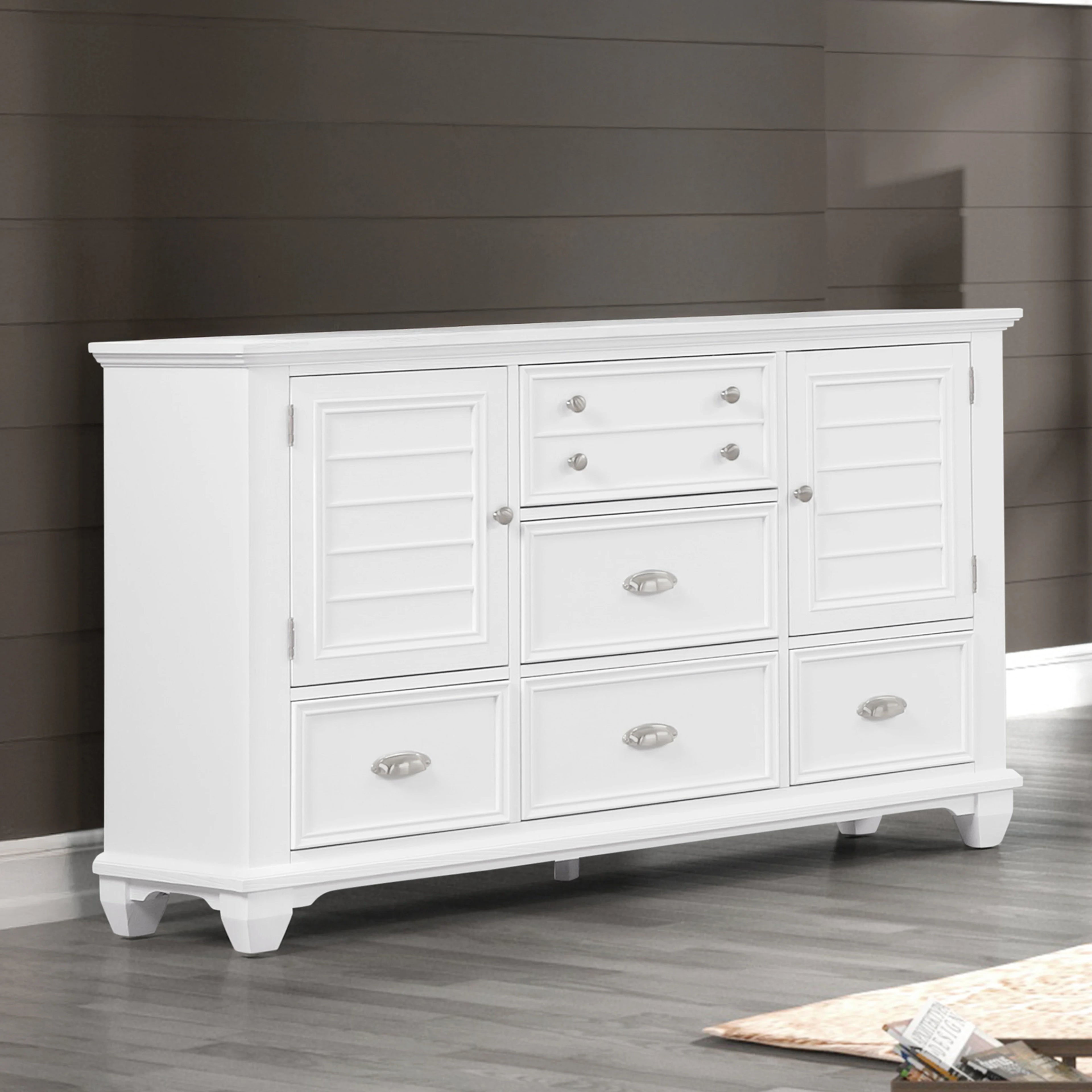 New Classic Furniture JAMESTOWN DRESSER- WHITE