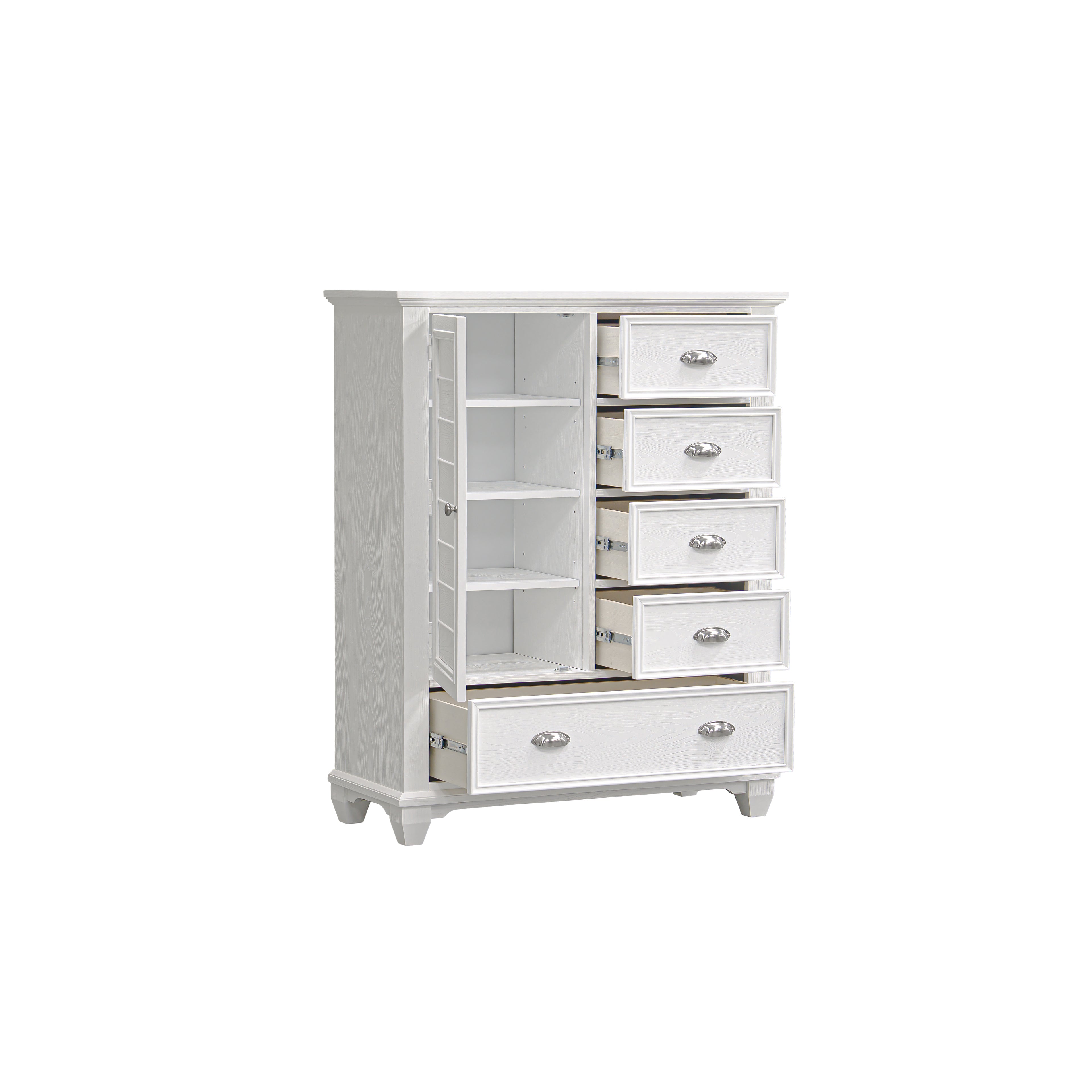 New Classic Furniture JAMESTOWN DOOR CHEST- WHITE
