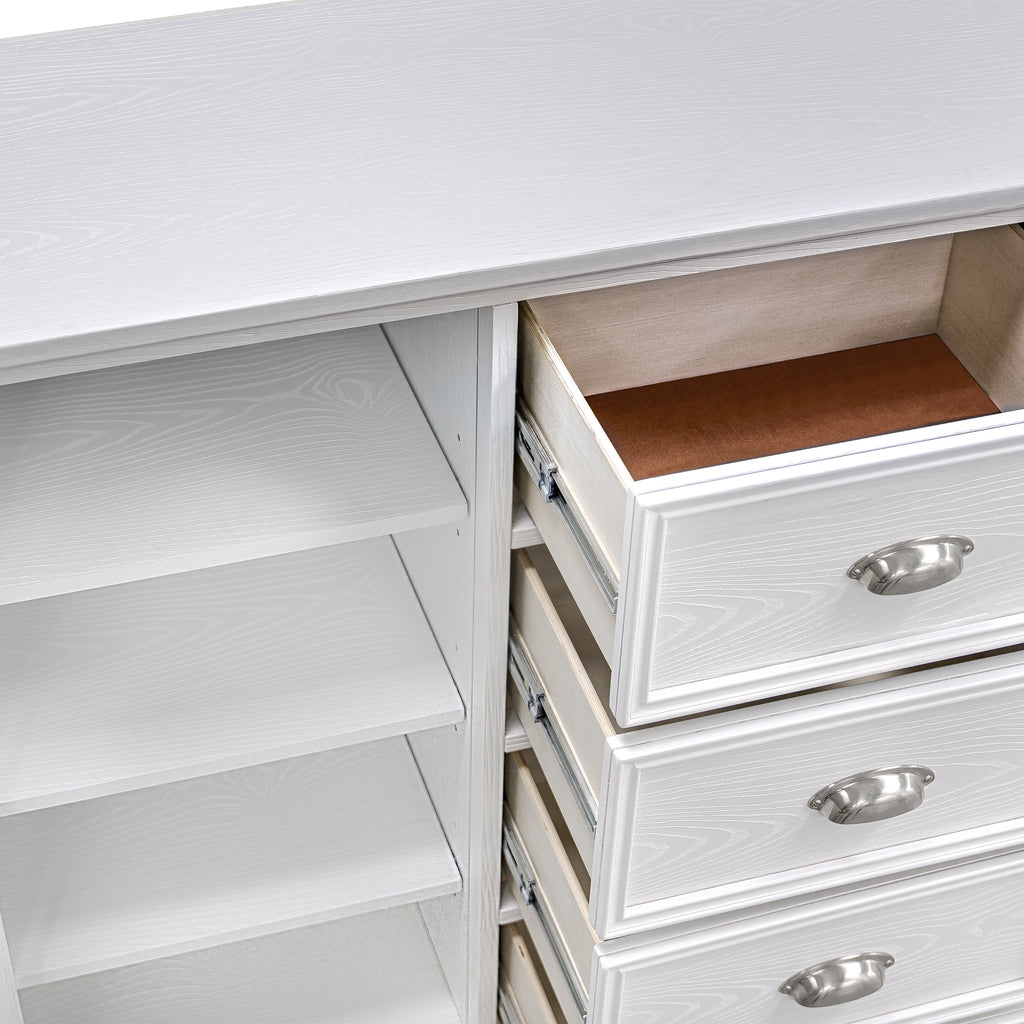 New Classic Furniture JAMESTOWN DOOR CHEST- WHITE