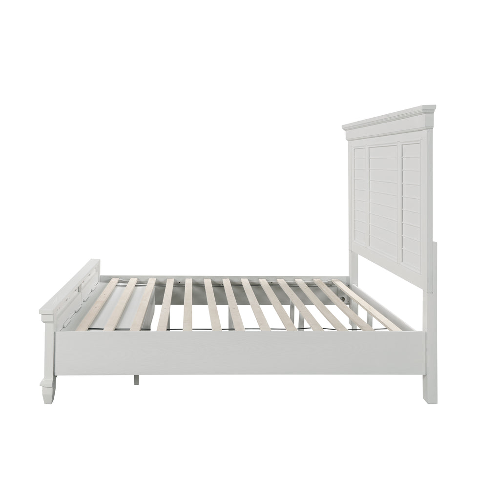 New Classic Furniture JAMESTOWN 6''6" / 6''0" K STORAGE FOOTBOARD & SLATS- WHITE
