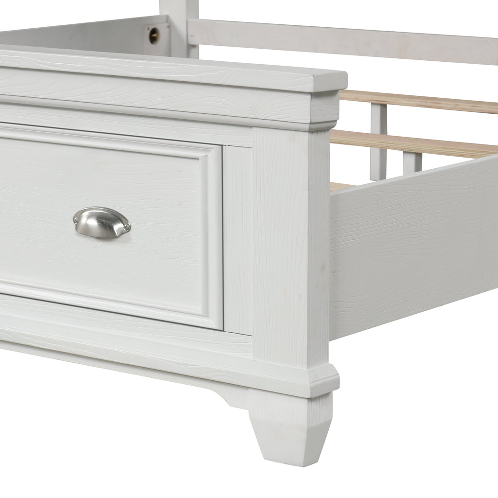 New Classic Furniture JAMESTOWN 6''6" / 6''0" K STORAGE FOOTBOARD & SLATS- WHITE