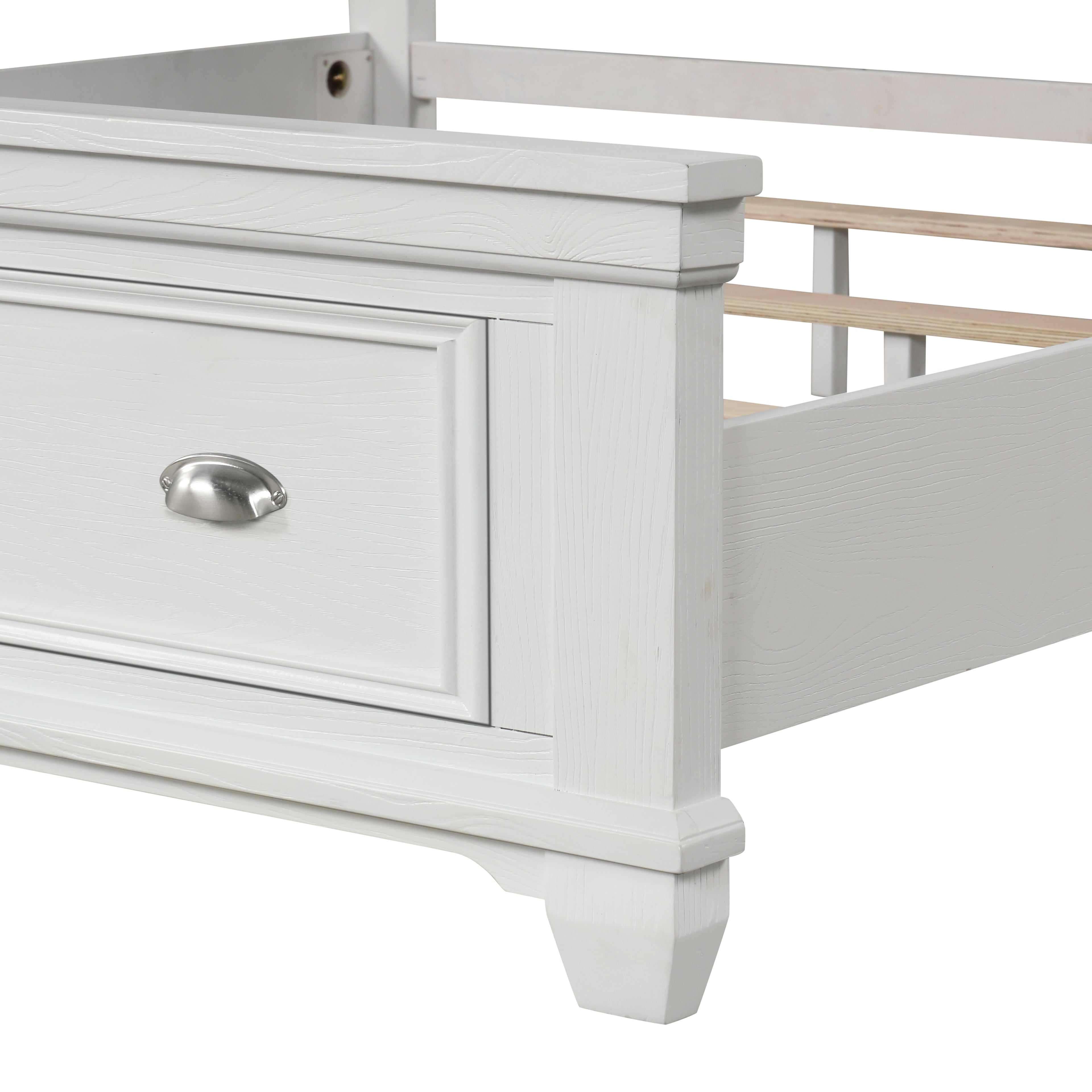 New Classic Furniture JAMESTOWN 6''6" / 6''0" K STORAGE FOOTBOARD & SLATS- WHITE