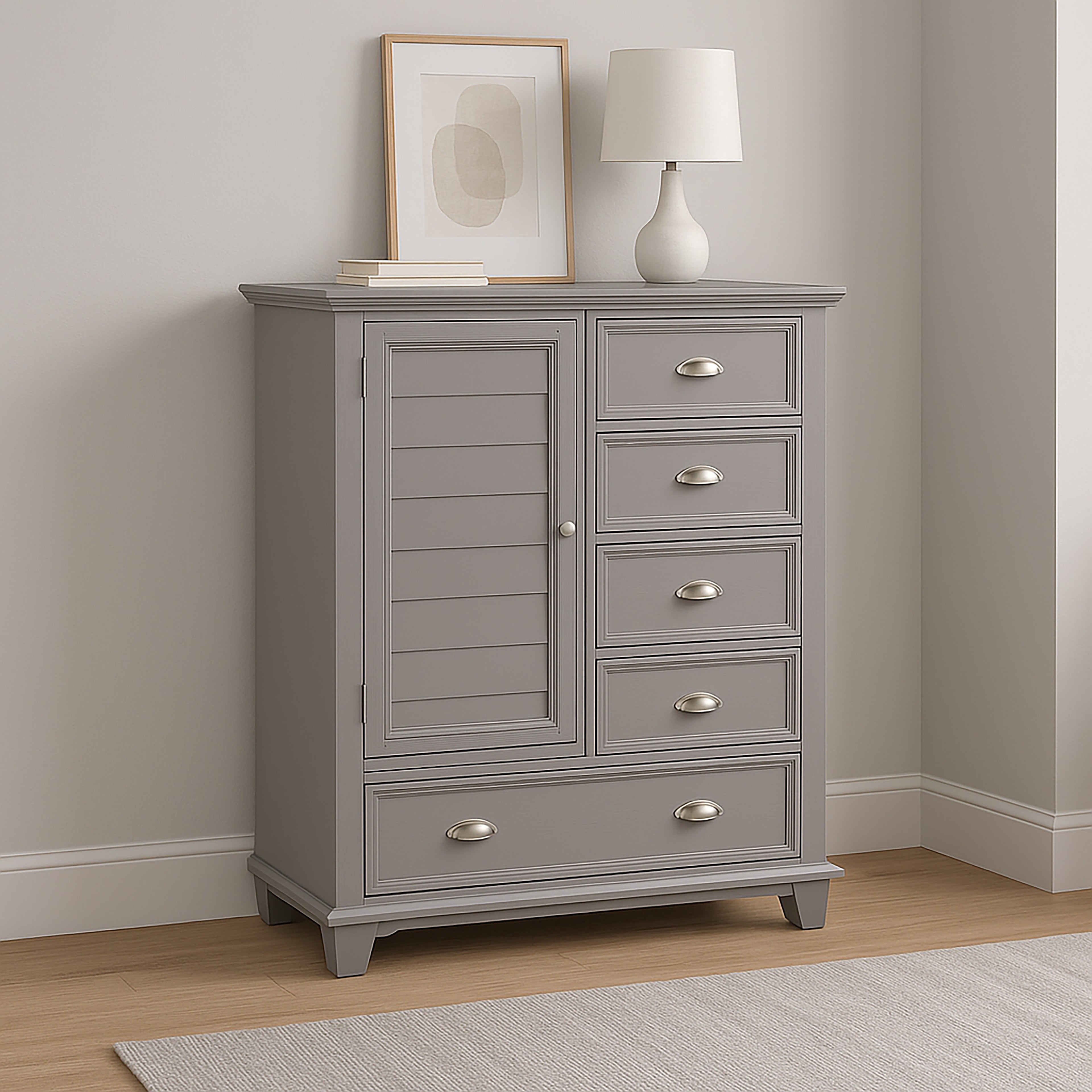 New Classis Furniture JAMESTOWN DOOR CHEST- GRAY