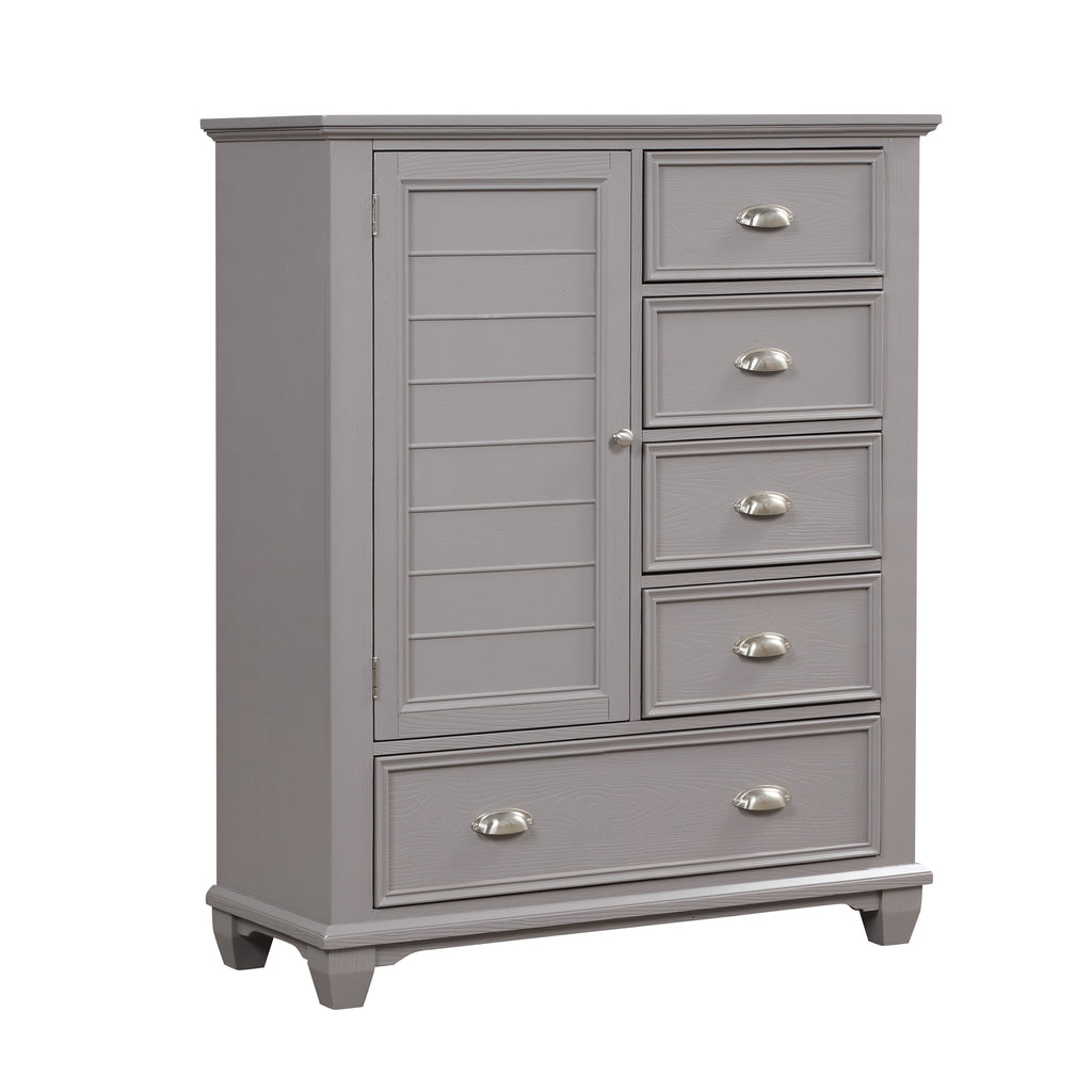 New Classis Furniture JAMESTOWN DOOR CHEST- GRAY