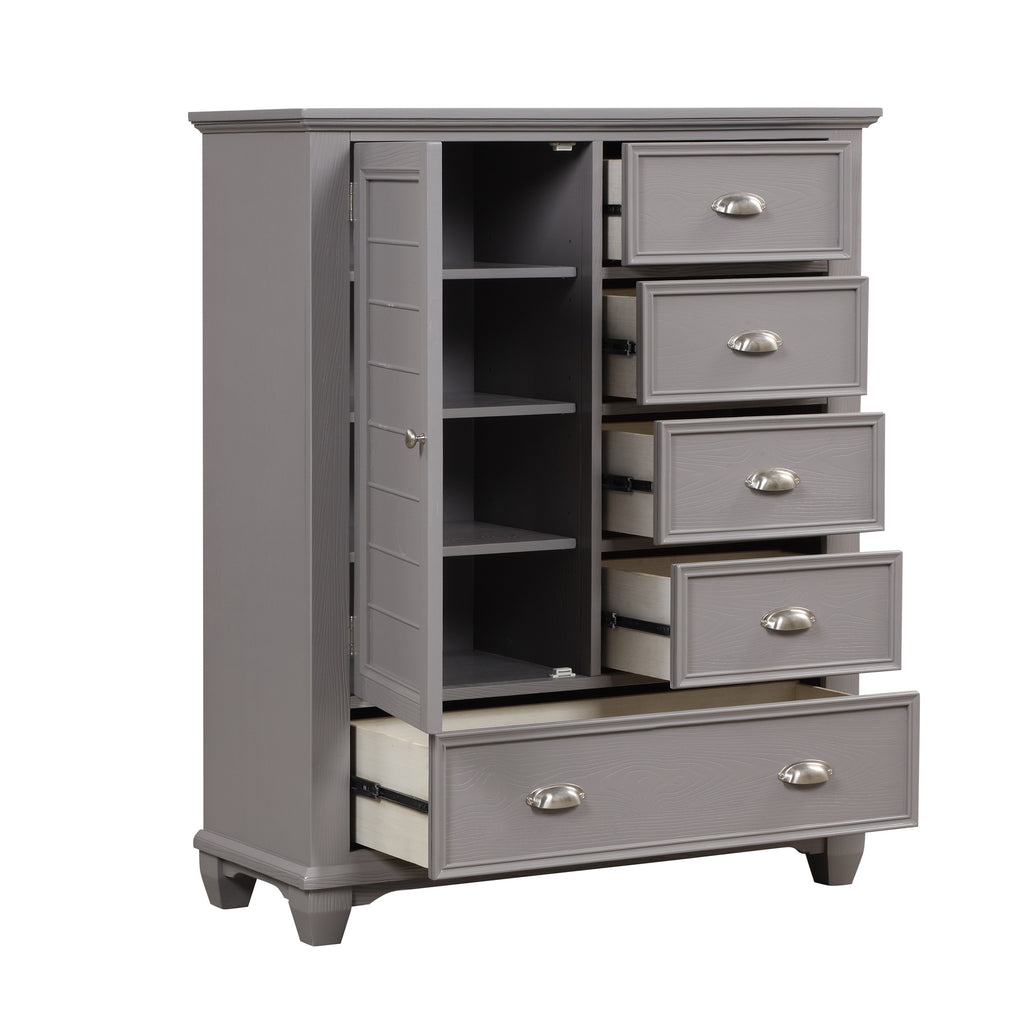New Classis Furniture JAMESTOWN DOOR CHEST- GRAY