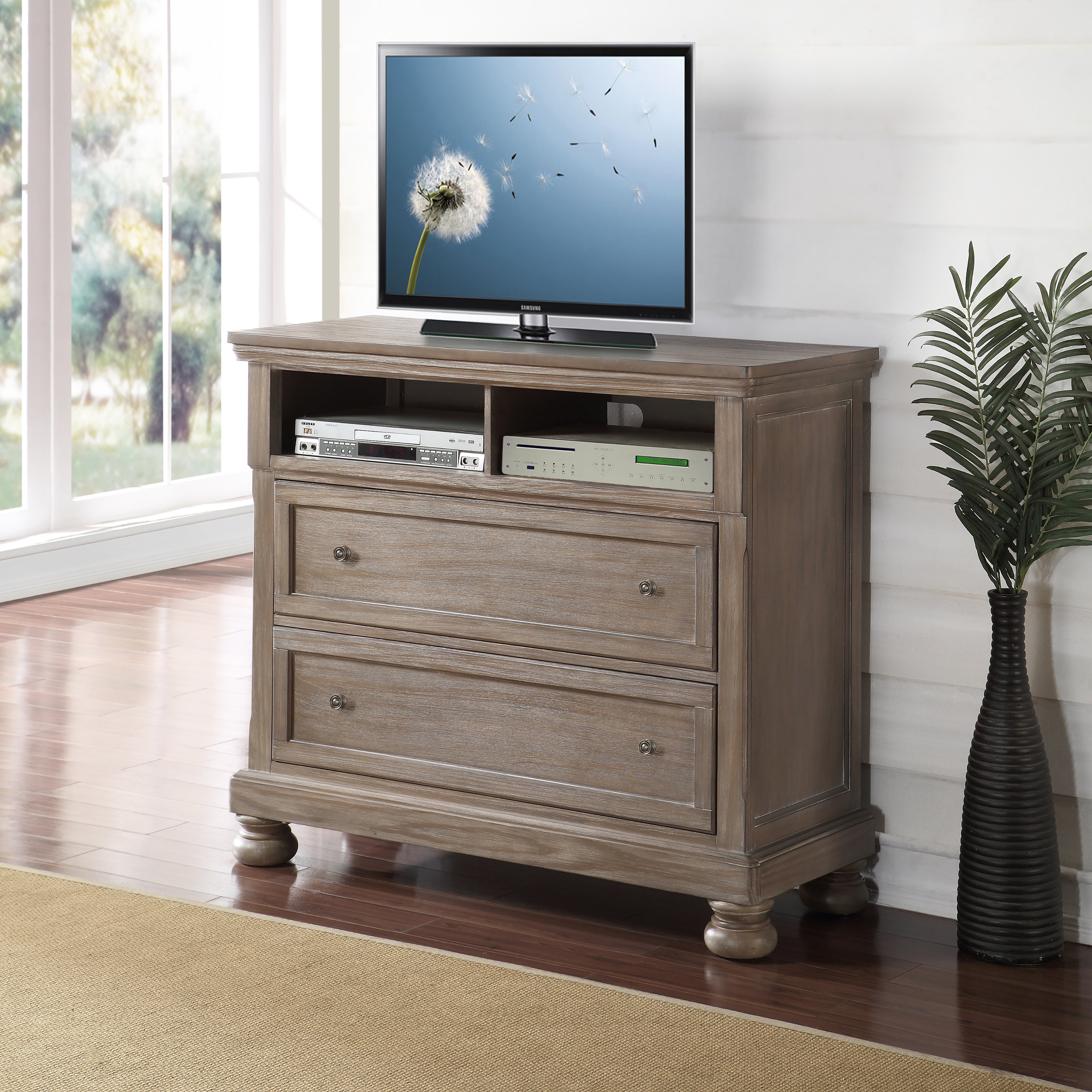 New Classic Furniture ALLEGRA MEDIA CONSOLE-PEWTER