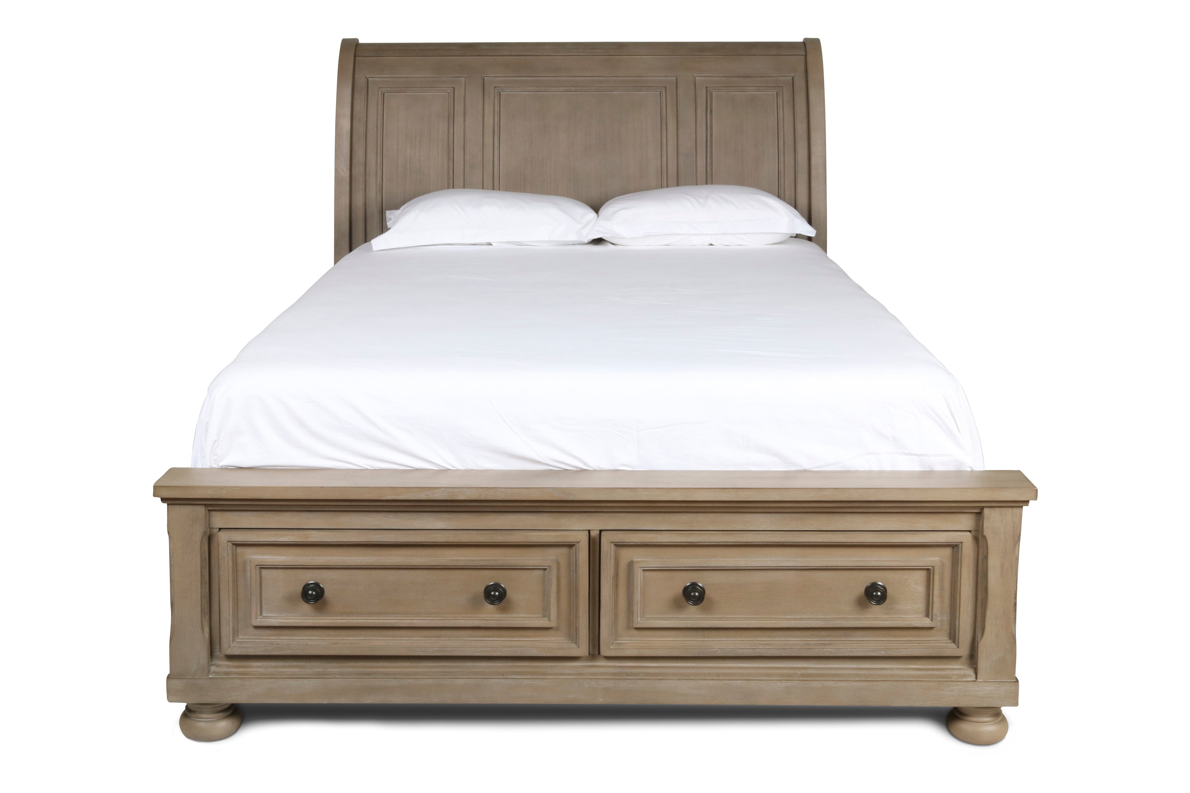 New Classic Furniture ALLEGRA 6/6-6/0 K STORAGE FOOTBOARD & SLATS-PEWTER