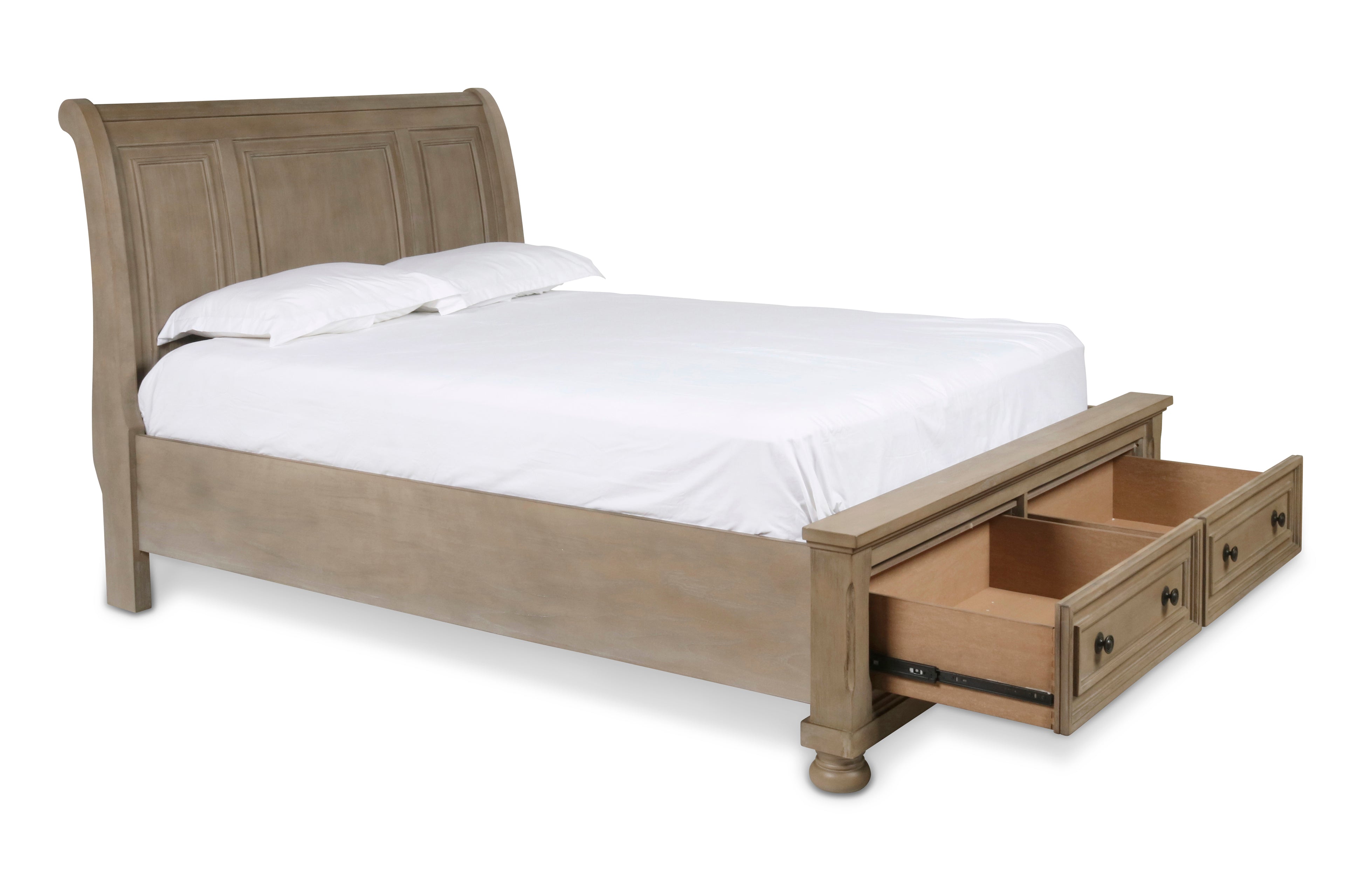 New Classic Furniture ALLEGRA 6/6-6/0 K STORAGE FOOTBOARD & SLATS-PEWTER