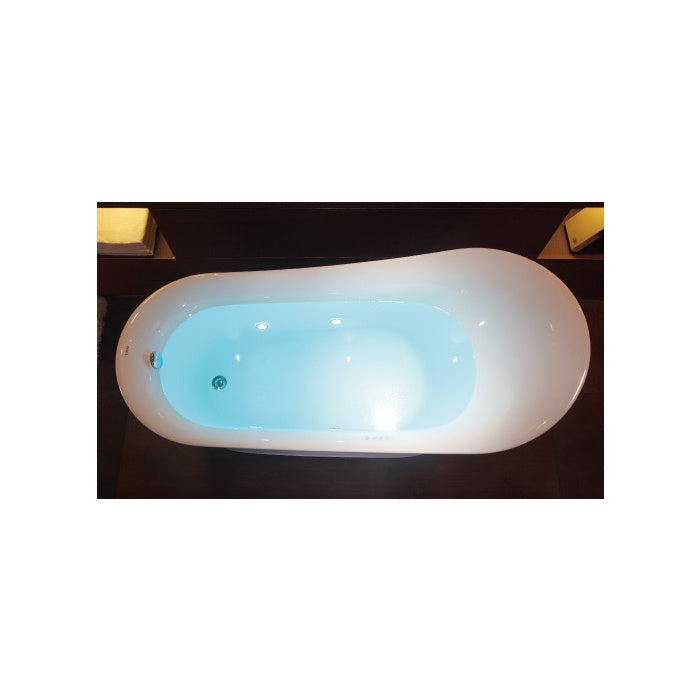 EAGO 6 Foot White Free Standing Air Bubble Bathtub