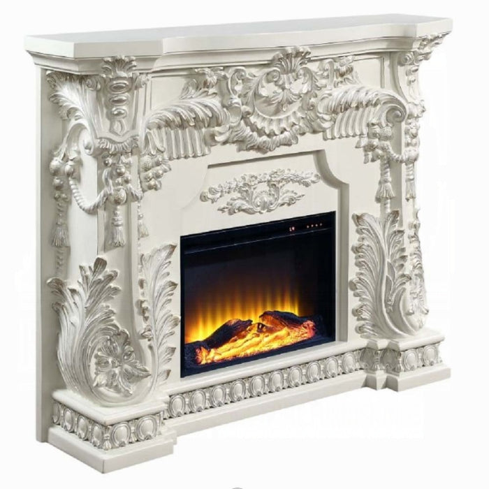 ACME Antique White  Adara Fireplace