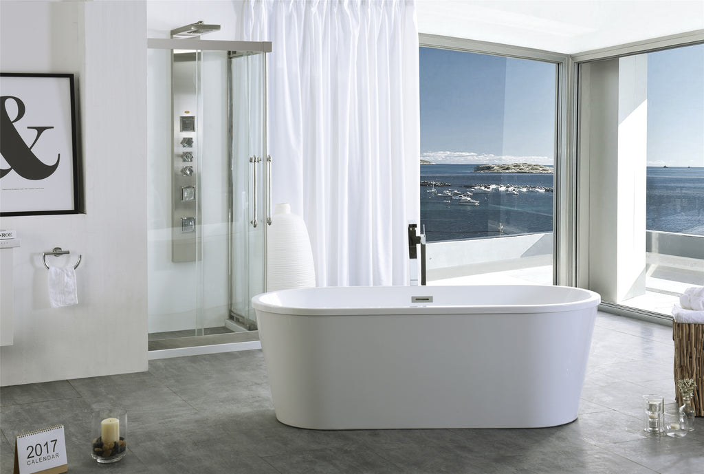 Legion Furniture 67" White Acrylic Tub - NO Faucet