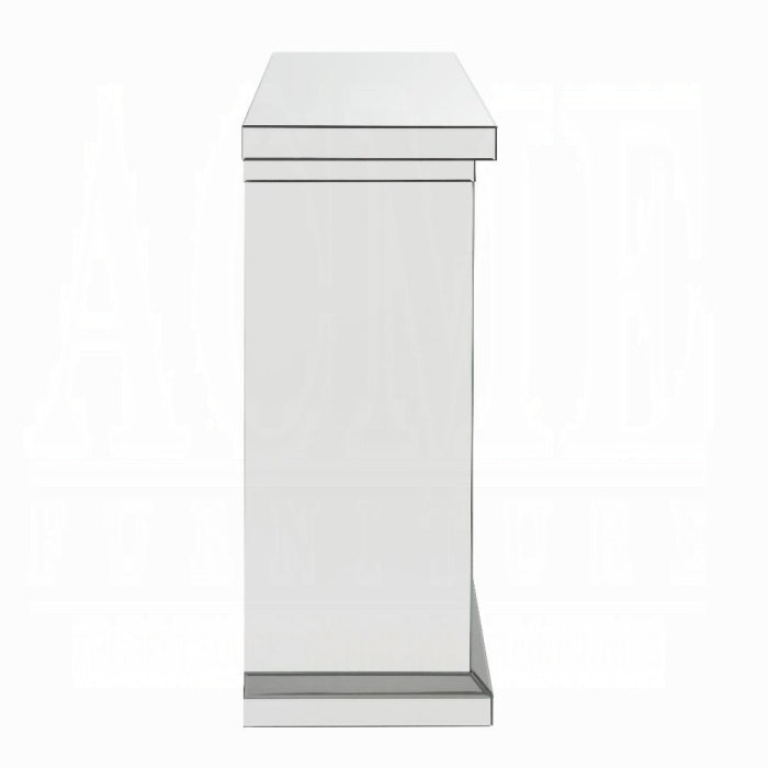 ACME Mirrored & Faux Crystals Nysa Fireplace