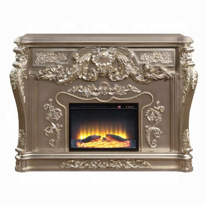 ACME  Antique Silver Finish Sorina Fireplace