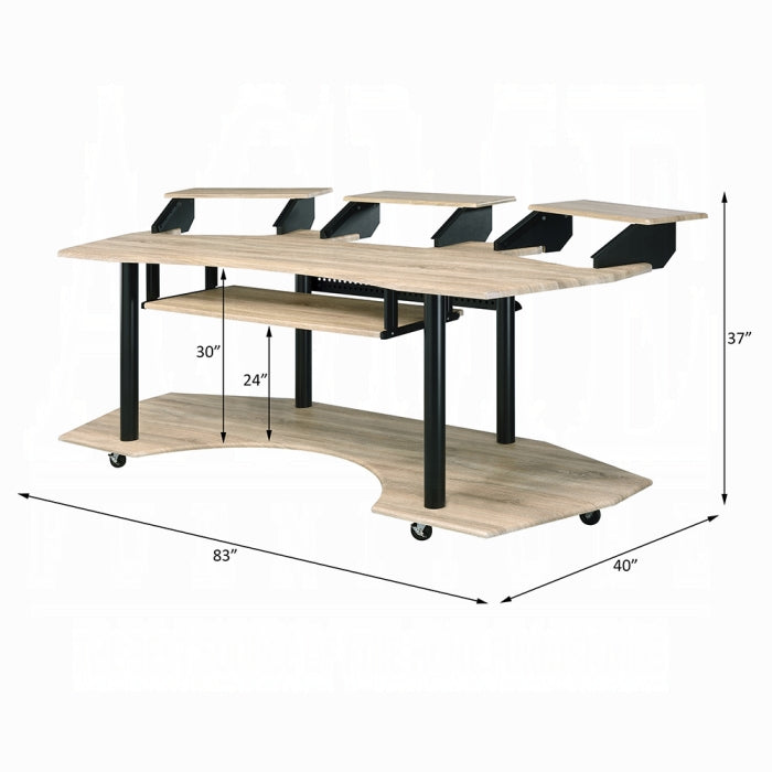 ACME Oak Eleazar 83" Music Studio Desk