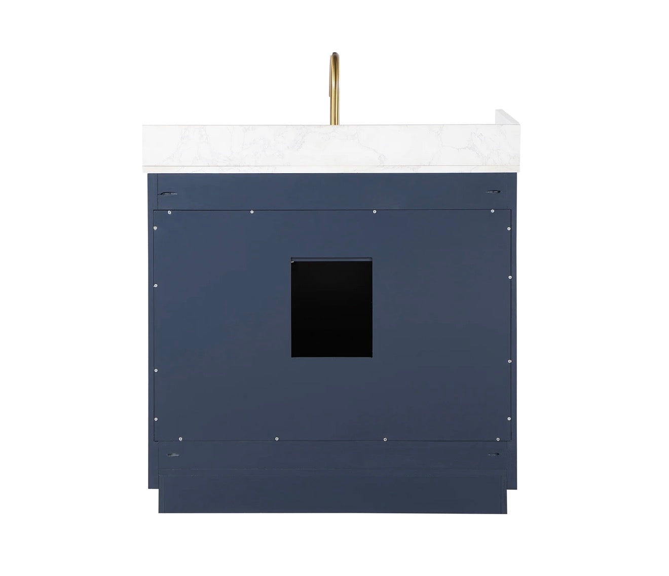 Altair  Gavino 36" Single Bathroom Vanity with Grain White Engineered Stone Countertop