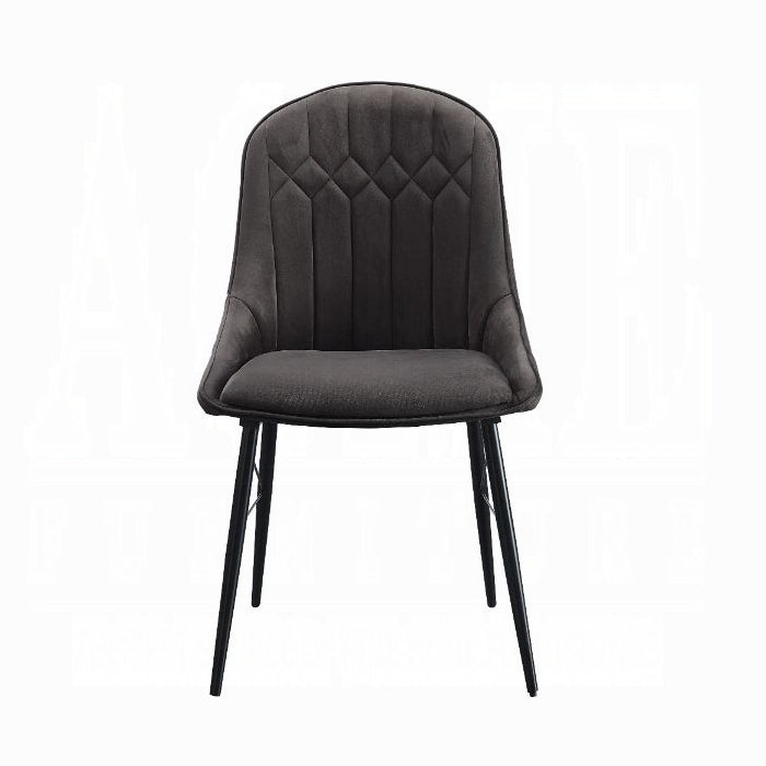 ACME Gray Abraham Side Chair (Set-2)